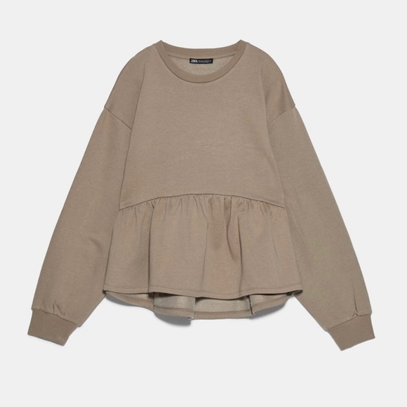 Zara Tops - Zara TRF Peplum Sweatshirt